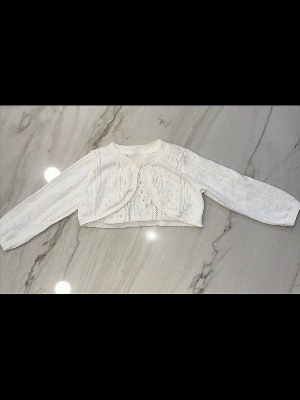 H&M White Crochet Bolero Shrug